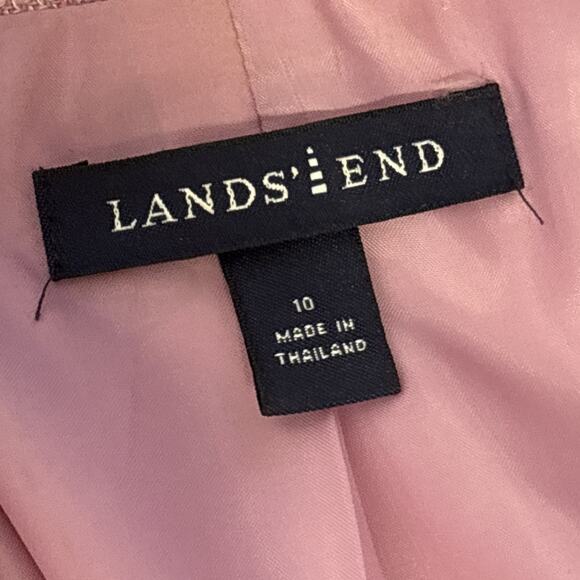 Lands End Womens Wool Silk Linen Blazer Size 10 Purple Classic Preppy Tailored - Picture 3 of 8